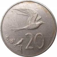 (№1987km35) Монета Острова Кука 1987 год 20 Cents