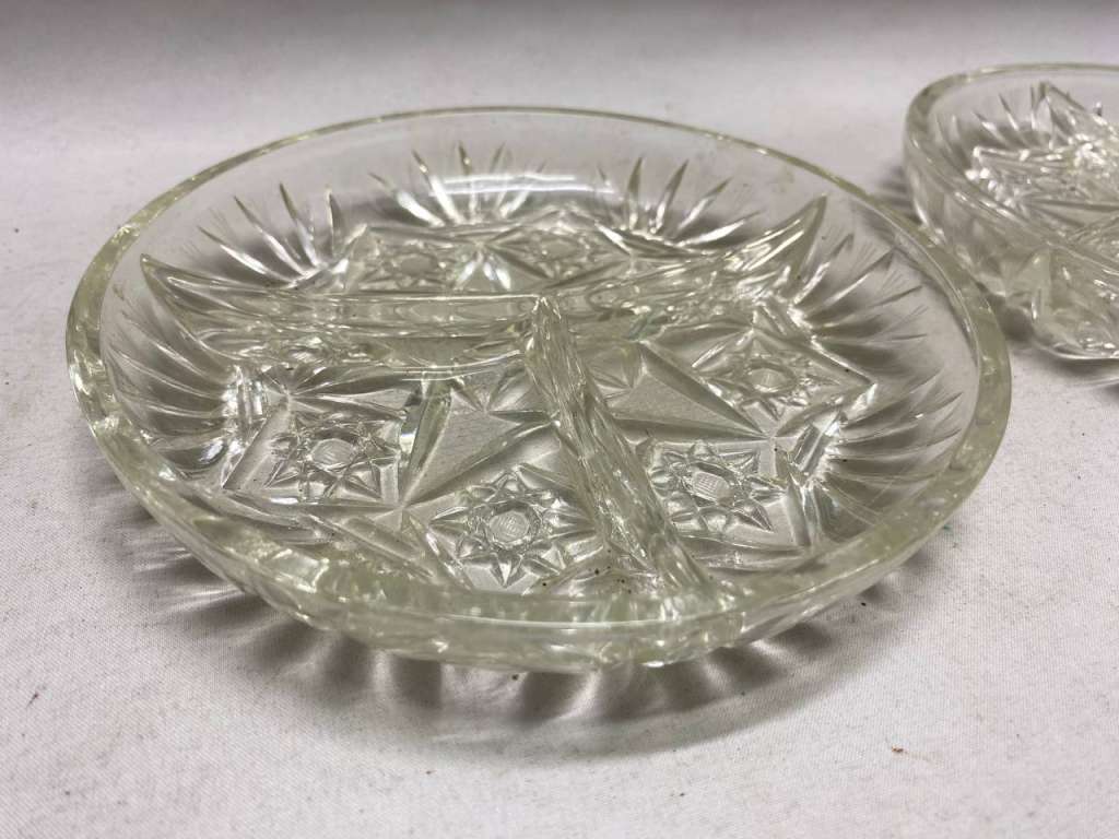 Менажница хрусталь СССР, 2 шт