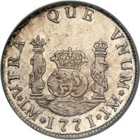 (№1760km62) Монета Перу 1760 год 2 Reales