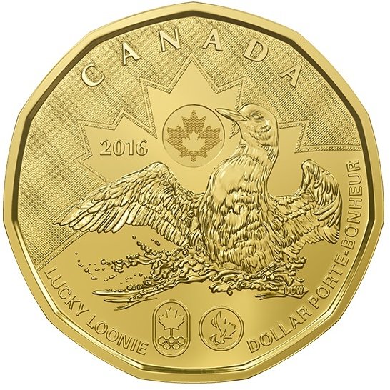 (2016) Монета Канада 2016 год 1 доллар &quot;XXXI Летняя олимпиада Рио 2016&quot;  Латунь  UNC