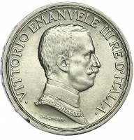 () Монета Италия 1914 год 2  ""   Биметалл (Серебро - Ниобиум)  UNC