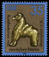(1978-021) Марка Германия (ГДР) "Бронзовый конь"    Славянское искусство II Θ