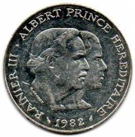 (№1982km161) Монета Монако 1982 год 100 Francs (Наследник Принц Альберт)