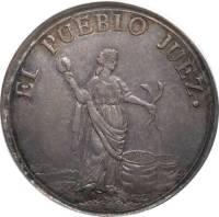 (№1837km1) Монета Гватемала 1837 год 2 Reales