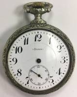 Часы карманные "DOXA", металл, 1905 г., без стекла и стрелок, на ходу (сост. на фото)