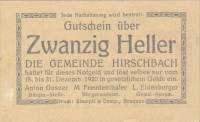 (№1920) Банкнота Австрия 1920 год "20 Heller"