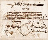 (,) Банкнота Швеция 1662 год 5 крон    UNC