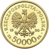 () Монета Польша 1990 год 50000  ""    AU