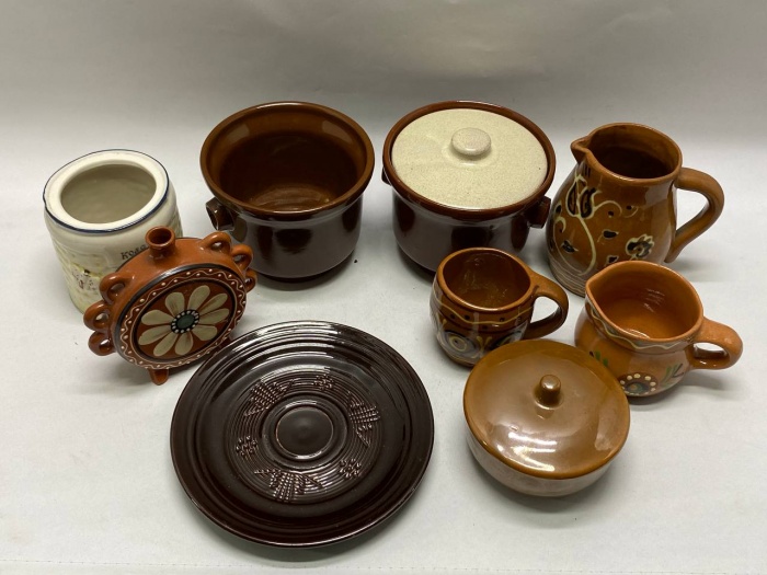 Набор керамической посуды в деревенском стиле 9 предетов