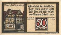 (№1921) Банкнота Германия 1921 год "50 Pfennig"