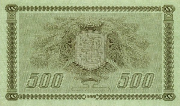 (,) Банкнота Финляндия 1922 год 500 марок    UNC