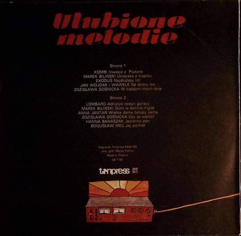 Пластинка виниловая , Ulubione melodie Tonpress 300 мм. (Сост. отл.)