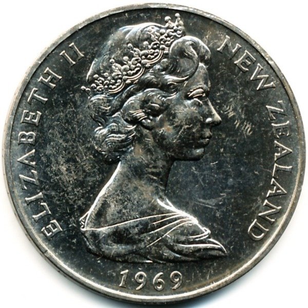 (1969) Монета Новая Зеландия 1969 год 1 доллар &quot;Джеймс Кук 200 лет путешествию&quot;  Медь-Никель  UNC