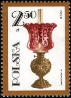 (1982-010) Марка Польша "Посеребренная масляная лампа"    100 лет со дня смерти Игнация Лукасевича I