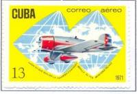 (1971-002) Марка Куба "Локхид Альтаир"    35 лет полета А. Менендес Пелаес III Θ