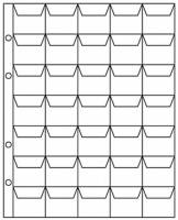 Листы PROFESSIONAL в альбом Optima на 35 монет, с карманами. Упаковка (5 шт.). Альбоммонет