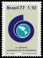 (№1977-1582) Марка Бразилия 1977 год "Межамериканский Экономический Семинар Бразилиа", Гашеная
