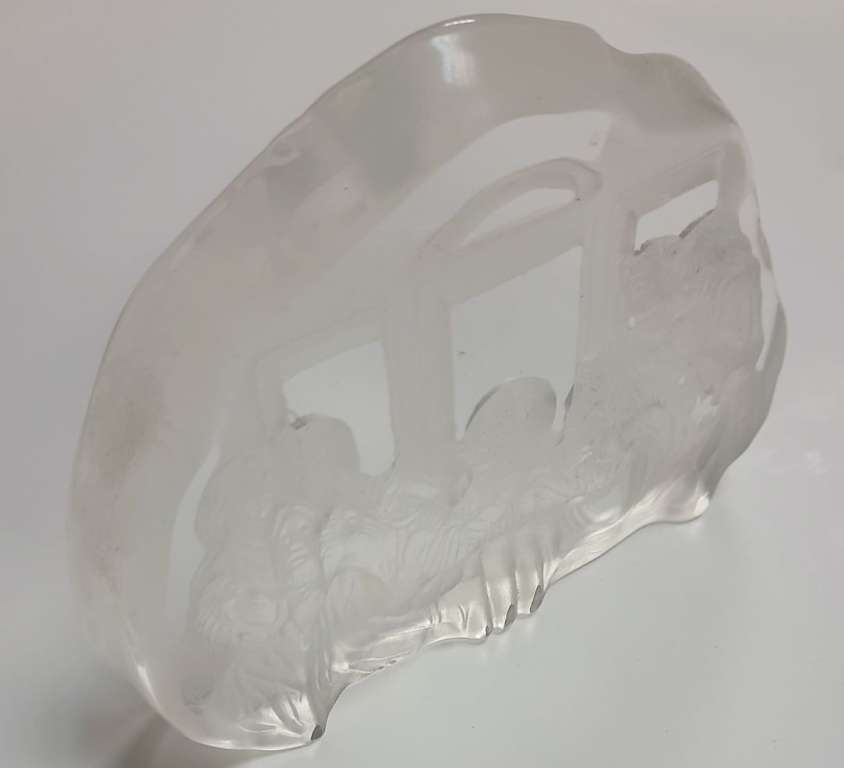 Скульптура "12 апостолов",стекло, пескоструйная обработка (сост. на фото)