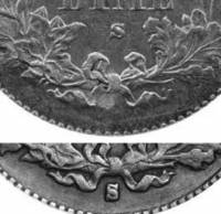 (1872s, знак двора над венком) Монета США 1872 год 5 центов  5. Легенда на аверсе, вес 1,24 г Серебр