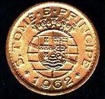(№1962km16.1) Монета Сан-Томе и Принсипи 1962 год 20 Centavos