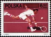 (1981-031) Марка Польша "Теннисист"    60 лет Федерации тенниса Польши III Θ
