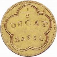 (№1780km176(basel)) Монета Швейцария 1780 год 1/2 Ducat
