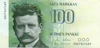 (1986) Банкнота Финляндия 1986 год 100 марок "Ян Сибелиус" Holkeri - Helenius  UNC