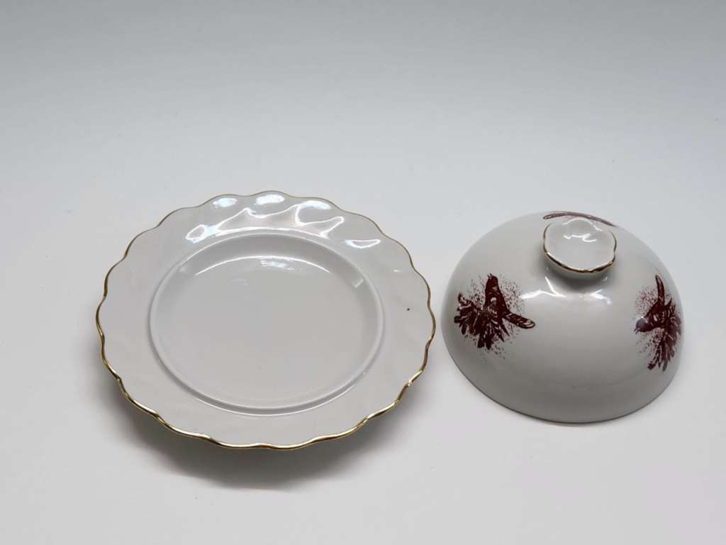 Масленка паштетница глухарь тетерев ЛОЗ керамика