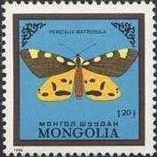 (1986-037) Марка Монголия "Медведица-хозяйка"    Бабочки III Θ