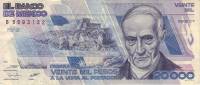 (№1988P-92a.5) Банкнота Мексика 1988 год "20,000 Pesos"