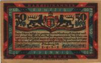 (№1921) Банкнота Германия 1921 год "50 Pfennig"