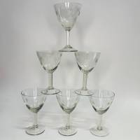 Рюмки фужеры хрусталь СССР винтаж 6 штук