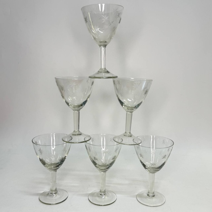 Рюмки фужеры хрусталь СССР винтаж 6 штук