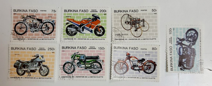 (--) Набор марок Буркина-Фасо &quot;7шт.&quot;  Гашёные  , III Θ
