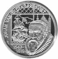 (№1997) Монета Нидерланды 1997 год 50 Ecu amp;"Euroamp;" (Йохан Ван Oldenbarnevelt)
