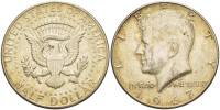 1967 Монета США 1967 год 50 центов 2. Серебро, 400 Кеннеди Серебро Ag 400  XF