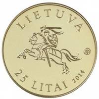 (№2014) Монета Литва 2014 год 25 Litai (Литва)
