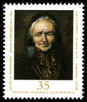 (1976-095) Марка Германия (ГДР) "Старик в шапке"    Картины II Θ