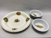 Эмалированное блюдо 26 см и 6 мисок