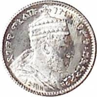 (№1897km13) Монета Эфиопия 1897 год 1 Gersh (ግርሸ ፩ - 1/20 Бирра - подняли правую ногу)