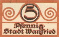 (№2017) Банкнота Германия (Без даты) 5 Pfennig"