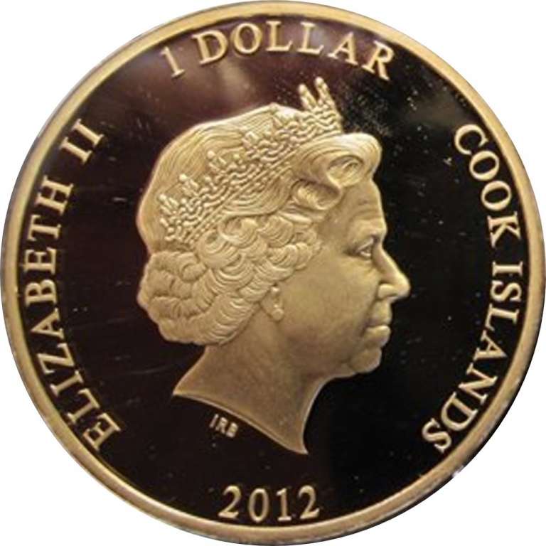 (2012) Монета Острова Кука 2012 год 1 доллар &quot;Елизавета II&quot;  Вариант №2  PROOF
