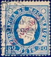 (№1895-27) Марка Мозамбик 1895 год "Король Луиш I", Гашеная