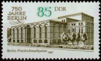 (1987-013) Марка Германия (ГДР) "Дворец Фридрихштадта (1)"    Берлин, 750 лет II Θ