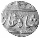 (№1800km210.1) Монета Индия 1800 год frac14; Rupee (Шах Алам II в)