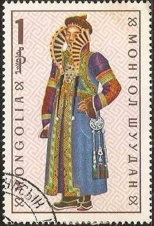 (1969-017) Марка Монголия "Барга"    Национальная одежда III &Theta;