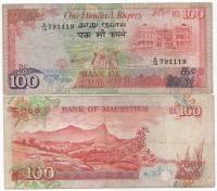 Банкнота Маврикий 1986 год 100 рупий    VF