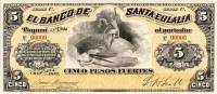 (№1882P-S192) Банкнота Мексика 1882 год "5 Pesos"