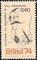 (№1974-1447) Марка Бразилия 1974 год "Рауль Pederneiras039 рождения", Гашеная