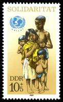 (1989-066) Марка Германия (ГДР) "Дети Африки"    Солидарность III Θ
